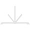 Ekena Millwork Vanguard Architectural Grade PVC Gable Bracket, 108"W x 67 1/2"H x 2"D x 4"F, 15/12 Pitch GBP108X68X0204VAN00 - alternate 2